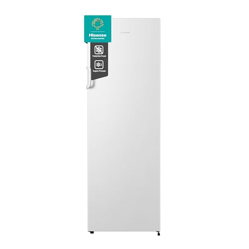 Hisense FV245N4AW2 Gefrierschrank/ TotalNoFrost/ SuperFreeze/ Türalarm/ BigBox/ 169,1 cm/ Gefrierteil 194 l/ 41 dB/ 219 kWh/ Jahr/ Inox-Look, Weiß von Hisense