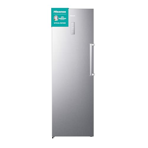 Hisense FV354N4BIE Gefrierschrank/ Twist ice maker/ TotalNoFrost/ SuperFreeze/ Türalarm/ Multiflow 360°/ BigBox/ cm/ 185,5 l/ 41 dB/ 246 kWh/ Jahr/ Inox-Look, Silber von Hisense