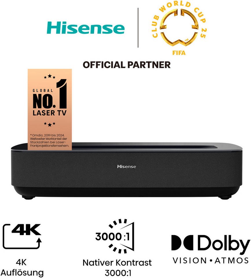 Hisense Hisense PL1 Laser Cinema 80 - 120 Zoll Laser Projektor,(ohne Leinwand) UHD-Beamer (2100 lm, 3000:1) von Hisense