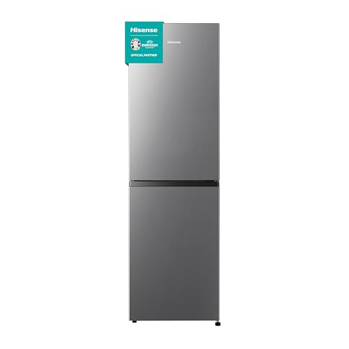 Hisense RB327N4AD2 Kühl-Gefrierkombination/ NoFrostPlus/ Multiflow 360°/ HolidayMode/ FreshZone/ 182,4 cm/ Kühlteil 171 l/ Gefrierteil 85 l/ 41 dB/ 287 kWh/ Jahr/ Edelstahl-Look von Hisense