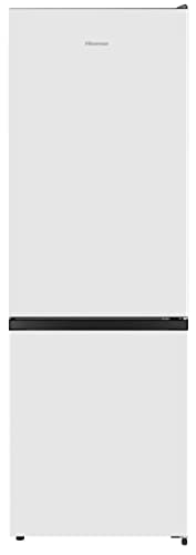 Hisense RB372N4AWE - Kombi-Kühlschrank, Effiziente Klasse E, Fassungsvermögen 292 l mit 180 cm Höhe, Gemüseschrank, 4 Sterne Gefrierschrank, wendbare Tür, leise, 39 dB, Weiß von Hisense