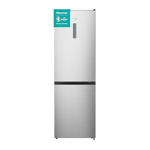 Hisense RB390N4BCC Kühl- Gefrierkombination Total No Frost, Inox, C-Klasse, 185 cm hoch von Hisense