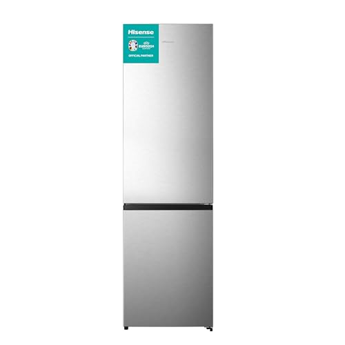 Hisense RB440N4ACA Kühl-Gefrier-Kombination/Höhe 201 cm/Kühlen 178 L/Gefrieren 98 L/LED Beleuchtung, Edelstahl von Hisense