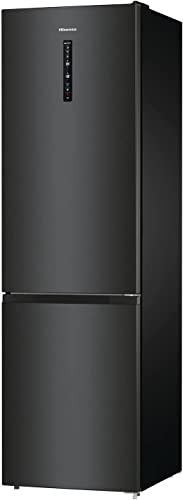 Hisense RB470N4CFC Kühl-Gefrierkombination/ NoFrostPlus/ Multiflow 360°/ CrispZone / AdaptTech / FastFreeze / LED-Display/ Kühlteil 255 l/ Gefrierteil 106 l/ schwarz strukturiert, 200 cm hoch von Hisense