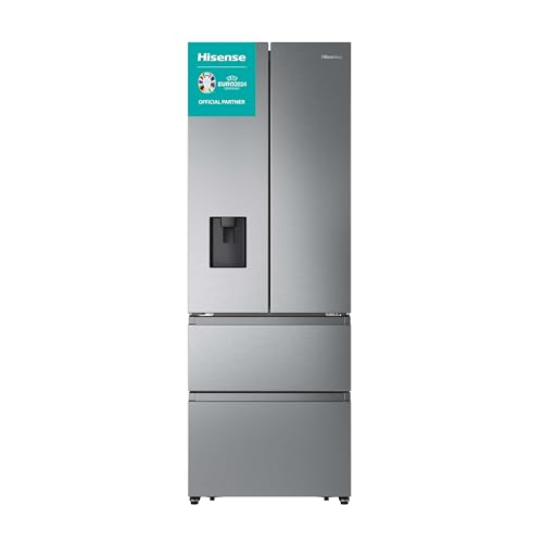 Hisense RF632N4WIE French Door Kühl-Gefrierkombination/ NoFrostPlus/ Inverter-Kompressor/ Wasserspender/ CrispZone/ 200 cm/ Kühlteil 336 l/ Gefrierteil 149 l/ 38 dB/ 295 kWh/ Jahr/ Inox-Look von Hisense