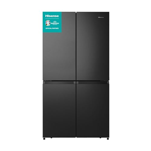 Hisense RQ758N4SAFE Cross Door Kühl-Gefrierkombination/NoFrostPlus/Inverter-Kompressor/Multiflow 360°/ SuperCool/ 178,5 cm/Kühlteil 393 l/Gefrierteil 216 l/ 40 dB/ 320 kWh/Jahr/schwarz von Hisense