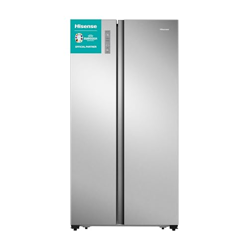 Hisense RS677N4ACC Side by Side Kühl-Gefrierkombination, 179cm, 519 Liter Gesamtkapazität, Multi Air Flow, LED Display, EEK: C, Electronic Touch Control, Inox Look von Hisense