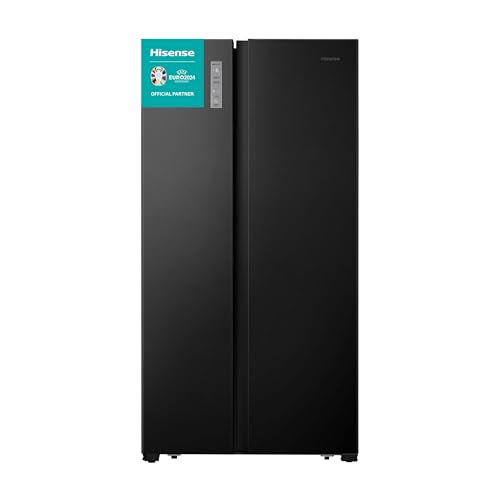 Hisense RS677N4AFC Side by Side Kühl – Gefrier - Kombination,179cm, 519 Liter Gesamtkapazität, EEK: C, LED Beleuchtung, Multi Air Flow, Inverter Kompressor, Touch Display, schwarz von Hisense