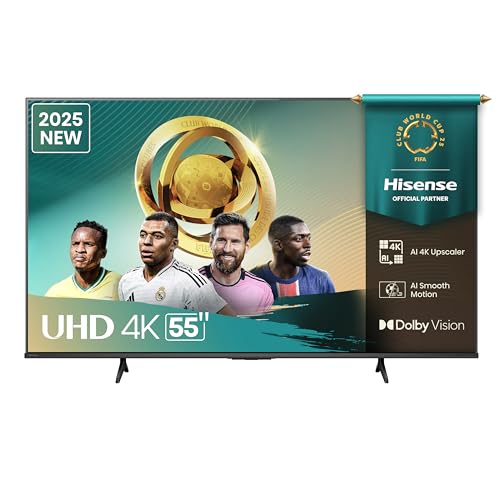 Hisense Smart TV 55" 4K Ultra HD 2025 55A6Q Smart TV VIDAA U8 Smart TV Dolby Vision, HDR 10, Game Mode Plus, Alexa Built-in, VIDAA Voice, DVB-T2/S2 HEVC 10 Tuner, Lativù 4K, 55", 2025 LED Hisense Smart TV 55" 4K Ultra HD 2025 55A6Q Smart TV VIDAA U8 Smart TV Dolby Vision, HDR 10, Game Mode Plus, Alexa Built-in, VIDAA Voice, DVB-T2/S2 HEVC 10 Tuner, Lativù 4K, 55", 2025 LED von Hisense
