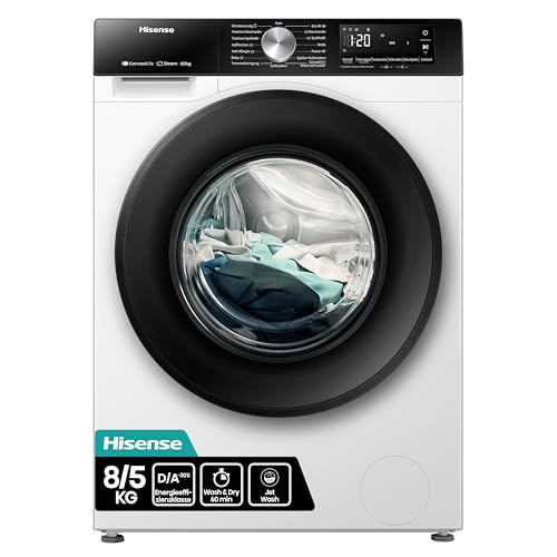 Hisense WD3S8043BW3 Waschtrockner/ConnectLife /16 Programme /8 KG, 54 Liter /1400 U/min/Dampffunktion/JetWash/Anti-Allergie Program/Auto Program/Eco Wash/Steam Refresh/Wolle/EEK A-D Hisense WD3S8043BW3 Waschtrockner/ConnectLife /16 Programme /8 KG, 54 Liter /1400 U/min/Dampffunktion/JetWash/Anti-Allergie Program/Auto Program/Eco Wash/Steam Refresh/Wolle/EEK A-D von Hisense