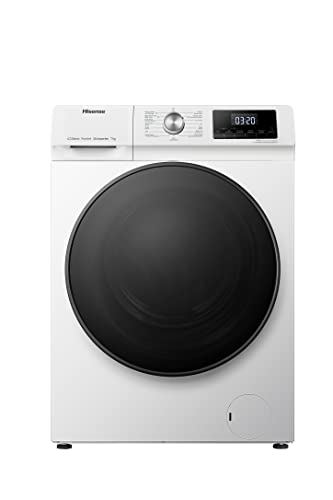 Hisense WFQA7014EVJM Waschmaschine mit Dampffunktion/ 7 kg /AquaStop/ 1400 U/min /15 Programme/ Inverter PowerDrive Motor/Edelstahltrommel/Kindersicherung/Trommelreinigung/Weiß von Hisense