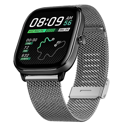 Hiseus Armband Kompatibel mit Amazfit GTS 2 / GTS 2 Mini/GTS 2e / GTS 3, Edelstahl Metall Mesh Gewebte Ersatzarmband Armbänder für GTS 4 / GTS 4 Mini (Silber) von Hiseus