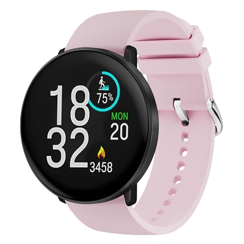 Hiseus Armband Kompatibel mit Polar Ignite 3 / Ignite 2 / Ignite Armbänder, Sport Silikon Wasserdichtes Ersatz Armband für Pacer/Unite Uhrenarmband (Rosa) von Hiseus