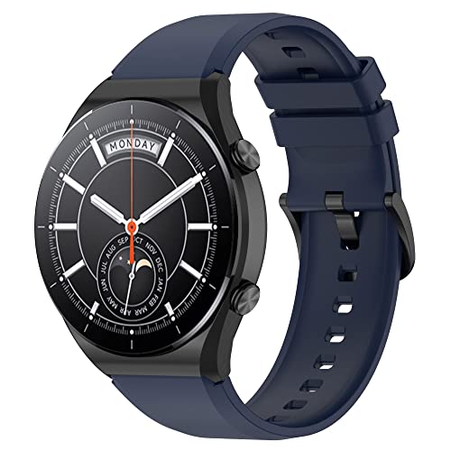 Hiseus Armband Kompatibel mit Xiaomi Watch S1, Verstellbares Unisex Ersatzarmband aus Weichem Silikon Kompatibel mit Xiaomi Watch S1 / S1 Active/Mi Watch (blau) von Hiseus