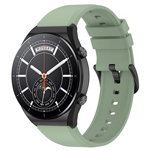 Hiseus Armband Kompatibel mit Xiaomi Watch S1, Verstellbares Unisex Ersatzarmband aus Weichem Silikon Kompatibel mit Xiaomi Watch S1 / S1 Active/Mi Watch (eissee grün) von Hiseus