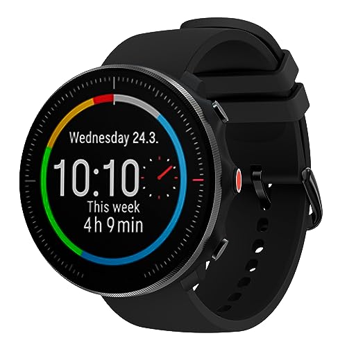 Hiseus Kompatibel mit Polar Vantage M / M2 Armband, Weiches Silicone Armbands Sports Strap Uhrenarmband Kompatibel mit Polar Grit X/Pro/Titan Armbänder (Schwarz) von Hiseus