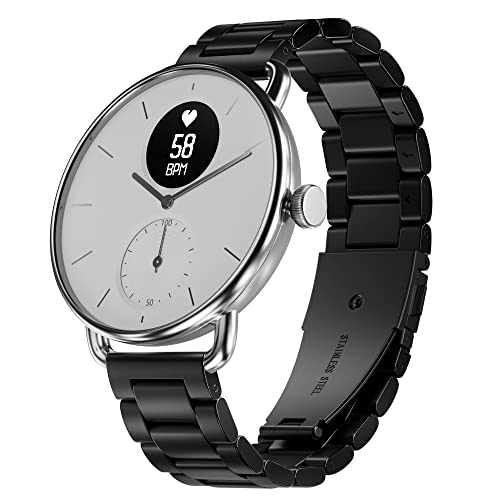 Hiseus Kompatibel mit Withings ScanWatch 38mm Armband, 18MM Edelstahl Ersatz Armband für Steel HR 36mm/Move/Move ECG und Steel Klassisches Eleganz mit Schnellverschluss Geeignet Hiseus Kompatibel mit Withings ScanWatch 38mm Armband, 18MM Edelstahl Ersatz Armband für Steel HR 36mm/Move/Move ECG und Steel Klassisches Eleganz mit Schnellverschluss Geeignet von Hiseus