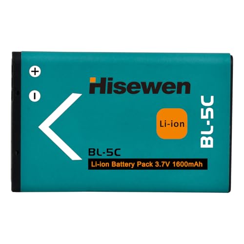 Hisewen BL-5C 3.7V Ersatzakku für Nokia 3100, 3110, 1100, 1101, 1110, 1110i, 1112, 1200 und Radio Hisewen BL-5C 3.7V Ersatzakku für Nokia 3100, 3110, 1100, 1101, 1110, 1110i, 1112, 1200 und Radio von Hisewen