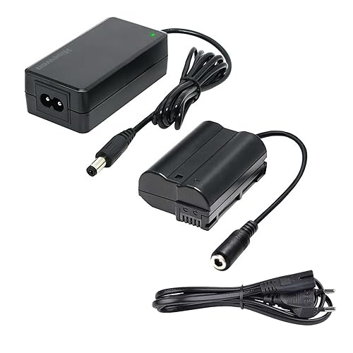 Hisewen EP-5B DC Coupler Netzteil EN-EL15 Dummy Akku für Nikon D7500 D7200 D7000 D7100 Z6 Z7 D750 D780 D800 D600 Z5 D500 Z6II Z7II D810 D610 D800E D810A D850 1V1 Kameras. von Hisewen