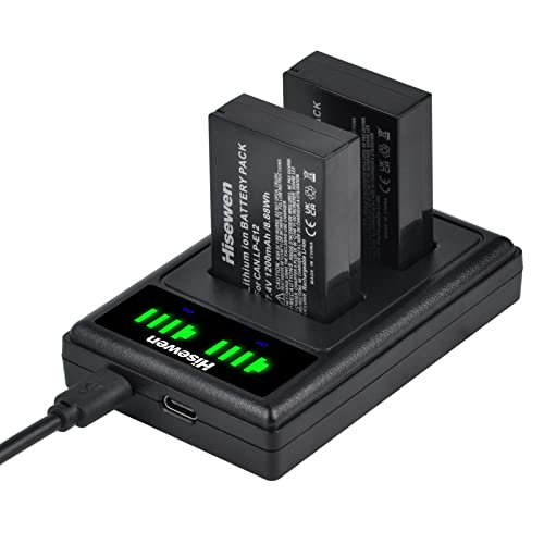Hisewen LP-E12 Akku 2Pack, Dual USB Ladegerät für Canon EOS M, EOS M2, EOS M10, EOS M50, EOS M50 Mark II, EOS M100, EOS M200, Rebel SL1, Powershot SX70 HS Digital Kamera Hisewen LP-E12 Akku 2Pack, Dual USB Ladegerät für Canon EOS M, EOS M2, EOS M10, EOS M50, EOS M50 Mark II, EOS M100, EOS M200, Rebel SL1, Powershot SX70 HS Digital Kamera von Hisewen
