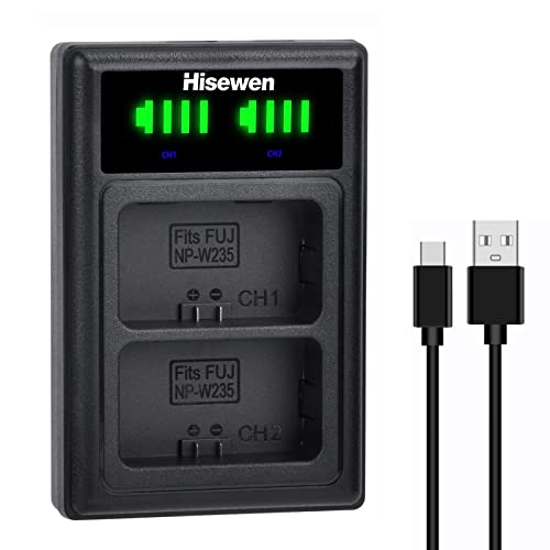 Hisewen NP-W235 Akku Ladegerät, USB ladegerät für Fujifilm GFX 100II, X-T5, X-H2s, X-H2, GFX 50S II, GFX 100S, X-S20, für Fuji VG-GFX II, VG-XT4 Akku Griff Hisewen NP-W235 Akku Ladegerät, USB ladegerät für Fujifilm GFX 100II, X-T5, X-H2s, X-H2, GFX 50S II, GFX 100S, X-S20, für Fuji VG-GFX II, VG-XT4 Akku Griff von Hisewen
