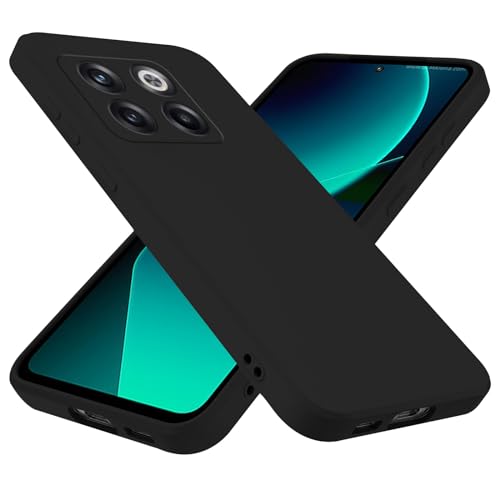 Hismart Handyhülle für OnePlus 10T, schlanke, wasserdichte Silikon –Schwarz von Hismart