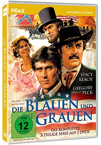 Die Blauen und die Grauen (The Blue and the Gray) / Der komplette Dreiteiler mit Gregory Peck und Stacey Keach (Pidax Historien-Klassiker) [3 DVDs] von History Movies (Pidax Historien-Klassiker)