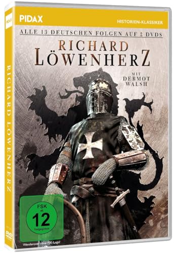 Richard Löwenherz - Historisches und episches Mittelalter - Abenteuer mit Dermot Walsh als legendärer König - Alle deutschen Folgen der Serie auf 2 Disks [2 DVDs] von History Movies (Pidax Historien Klassiker)