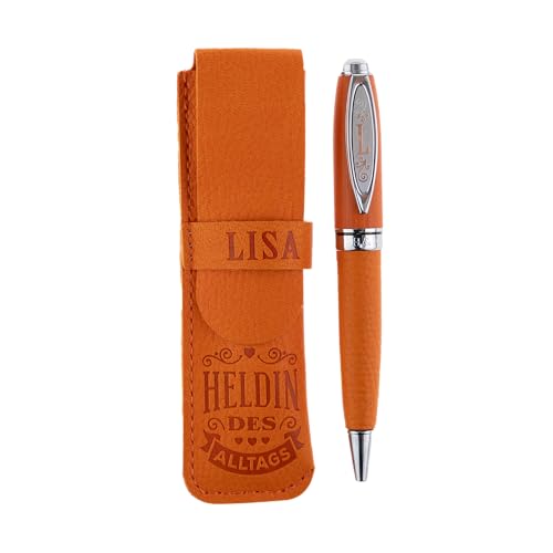 History & Heraldry Bamboo Persönlicher und individueller Kuli Kugelschreiber Stift mit Namen und Spruch Personalisiertes Etui Monogramm-Design persönliches Geschenk (Kuli Lisa) von History & Heraldry