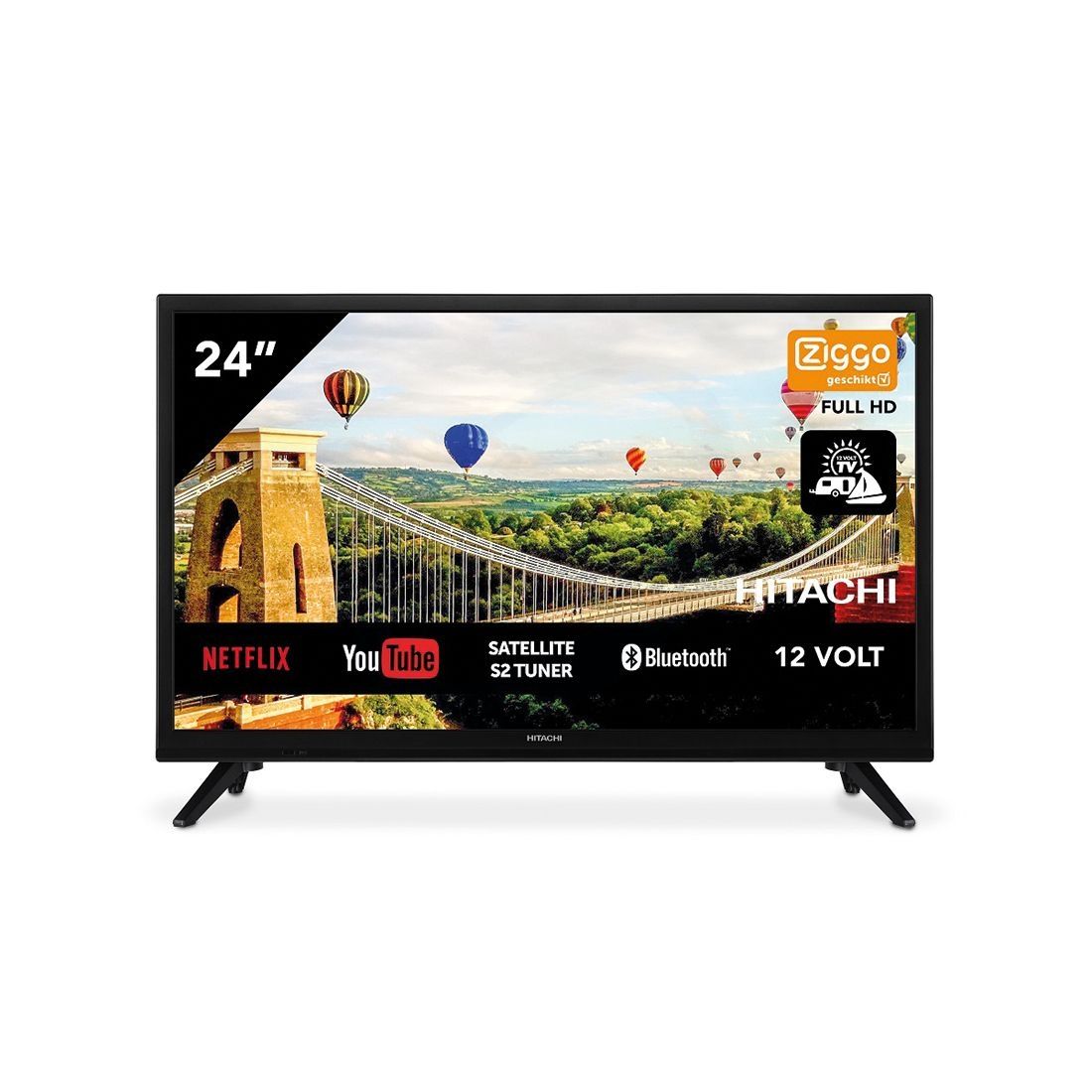 Hitachi 24HE2202 24 Zoll 61cm Smart AndroidTV Wifi Bluetooth HD LED DVB-S2/C/T2 - 12V und 230V Hitachi 24HE2202 24 Zoll 61cm Smart AndroidTV Wifi Bluetooth HD LED DVB-S2/C/T2 - 12V und 230V von Hitachi