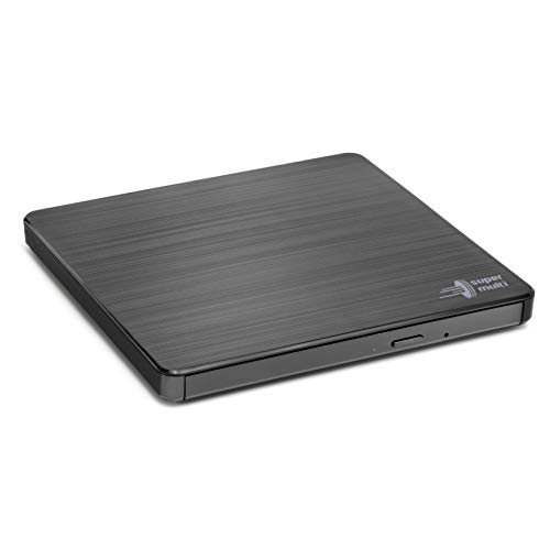 Hitachi-LG GP60 External DVD Drive, Slim Portable DVD Burner/Writer/Player for Laptop, Windows and Mac OS Compatible, USB 2.0, 8x Read/Write Speed - Black von Hitachi
