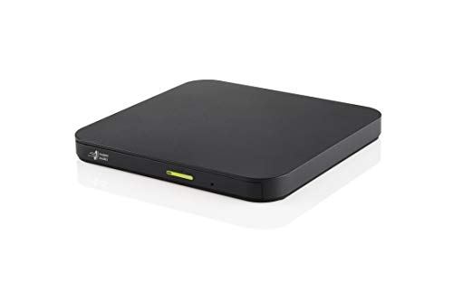 Hitachi-LG GP96 Externes CD/DVD Laufwerk, Portabler Slim Brenner für Smartphone/Tablet/TV, Android-kompatibel, Win 10 & Mac OS kompatibel, USB 2.0 (3.0 kompatibel), 8 x Schreibgeschwindigkeit, Schwarz von Hitachi
