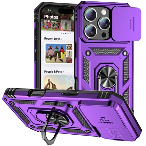 Hitaoyou Magnetische Hülle für iPhone 16 Pro Hülle, iPhone 16 Pro Hülle mit Kameraabdeckung, Ständer, Militärqualität, stoßfest, robuste Schutzhülle für iPhone 16 Pro Hitaoyou Magnetische Hülle für iPhone 16 Pro Hülle, iPhone 16 Pro Hülle mit Kameraabdeckung, Ständer, Militärqualität, stoßfest, robuste Schutzhülle für iPhone 16 Pro von Hitaoyou