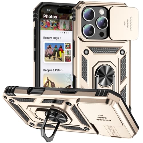 Hitaoyou Magnetische Hülle für iPhone 16 Pro Hülle, iPhone 16 Pro Hülle mit Kameraabdeckung, Ständer, Militärqualität, stoßfest, robuste Schutzhülle Hitaoyou Magnetische Hülle für iPhone 16 Pro Hülle, iPhone 16 Pro Hülle mit Kameraabdeckung, Ständer, Militärqualität, stoßfest, robuste Schutzhülle von Hitaoyou
