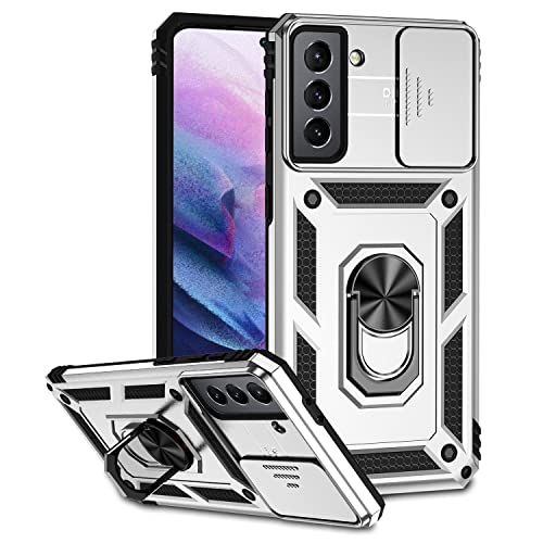 Hitaoyou Samsung Galaxy S21 Hülle, Galaxy S21 Fall mit Kameraabdeckung Kickstand Military Grade Stoßfeste Heavy Duty Schutz Mädchen Frauen Boy Männer Telefon Fall für Galaxy S21 6.1'' Hitaoyou Samsung Galaxy S21 Hülle, Galaxy S21 Fall mit Kameraabdeckung Kickstand Military Grade Stoßfeste Heavy Duty Schutz Mädchen Frauen Boy Männer Telefon Fall für Galaxy S21 6.1'' von Hitaoyou