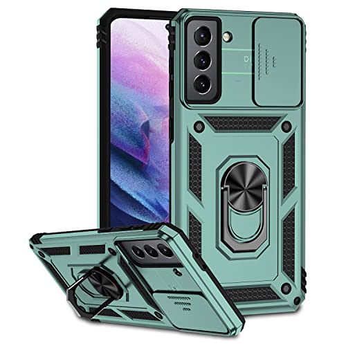 Hitaoyou Samsung Galaxy S21 Hülle, Galaxy S21 Fall mit Kameraabdeckung Kickstand Military Grade Stoßfeste Heavy Duty Schutz Mädchen Frauen Boy Männer Telefon Fall für Galaxy S21 6.1'' Hitaoyou Samsung Galaxy S21 Hülle, Galaxy S21 Fall mit Kameraabdeckung Kickstand Military Grade Stoßfeste Heavy Duty Schutz Mädchen Frauen Boy Männer Telefon Fall für Galaxy S21 6.1'' von Hitaoyou