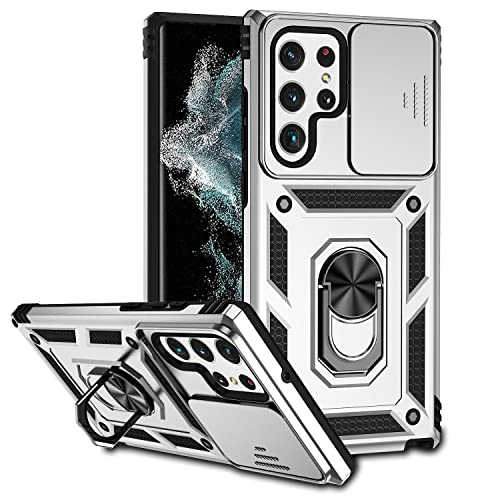 Hitaoyou Samsung Galaxy S22 Ultra Hülle, Galaxy S22 Ultra Fall mit Kameraabdeckung Kickstand Military Grade Stoßfeste Heavy Duty Schutz mit Magnetic Car Mount Halter Fall für Galaxy S22 Ultra Hitaoyou Samsung Galaxy S22 Ultra Hülle, Galaxy S22 Ultra Fall mit Kameraabdeckung Kickstand Military Grade Stoßfeste Heavy Duty Schutz mit Magnetic Car Mount Halter Fall für Galaxy S22 Ultra von Hitaoyou