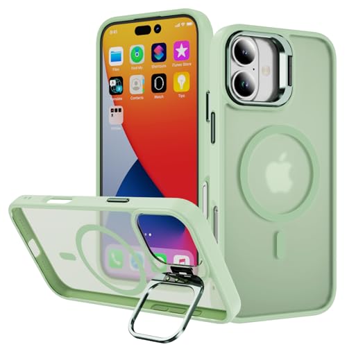 Hitaoyou Schutzhülle für iPhone 16 Plus, kompatibel mit Magsafe, transparent, matt, integrierter Metall-Kameraständer, iPhone 16 Plus, stoßfest, strapazierfähig, Schutzhülle für iPhone 16 Plus Hitaoyou Schutzhülle für iPhone 16 Plus, kompatibel mit Magsafe, transparent, matt, integrierter Metall-Kameraständer, iPhone 16 Plus, stoßfest, strapazierfähig, Schutzhülle für iPhone 16 Plus von Hitaoyou