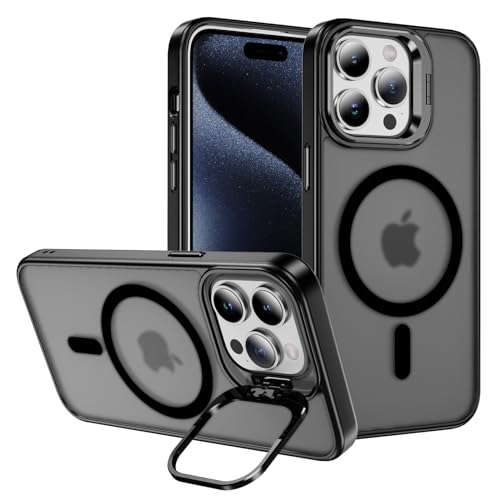 Hitaoyou für iPhone 12 Pro Max Hülle kompatibel mit Magsafe, transparente, Matte Kamera Kickstand Schutzhülle für iPhone 12 ProMax, stoßfeste Abdeckung, Hüllen für iPhone 12 Pro Max 6,7'' von Hitaoyou