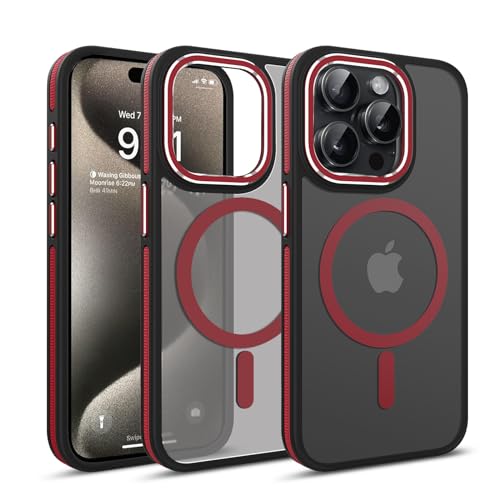 Hitaoyou für iPhone 14 Pro Max Hülle, Handyhülle iPhone 14 Pro Max[kompatibel mit MagSafe], durchscheinende, Matte Rückseite, Militärqualität, stoßfest, robuste Schutzhülle für iPhone 14 Pro Max 6,7 von Hitaoyou