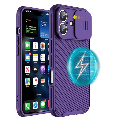 Hitaoyou für iPhone 16 Hülle Kompatibel mit Magsafe, iPhone 16 Hülle mit Kameraabdeckung, stoßfeste, robuste magnetische Handyhülle in Militärqualität für iPhone 16 Hitaoyou für iPhone 16 Hülle Kompatibel mit Magsafe, iPhone 16 Hülle mit Kameraabdeckung, stoßfeste, robuste magnetische Handyhülle in Militärqualität für iPhone 16 von Hitaoyou