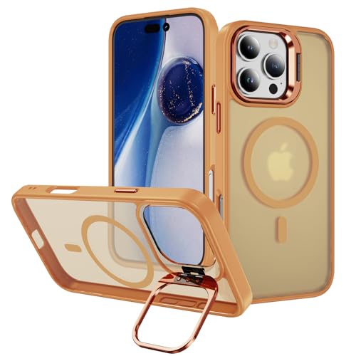 Hitaoyou für iPhone 16 Pro Hülle kompatibel mit Magsafe, transparente, Matte Kamera Kickstand Schutzhülle für iPhone 12 ProMax, stoßfeste Abdeckung, Hüllen für iPhone 16 Pro 6,3'' von Hitaoyou