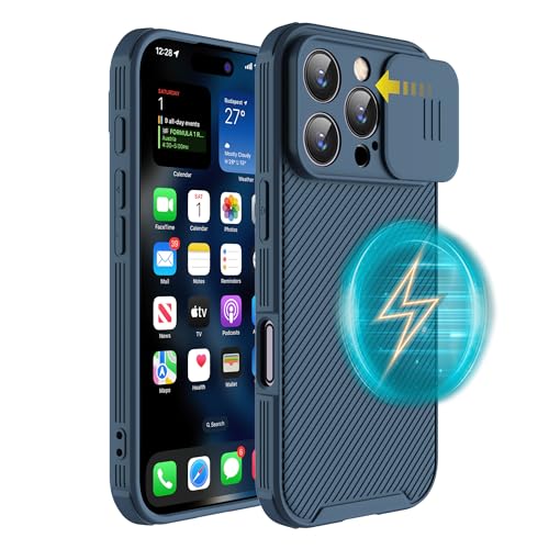 Hitaoyou für iPhone 16 Pro Max Hülle Kompatibel mit Magsafe, iPhone 16 Pro Max Hülle mit Kameraabdeckung, stoßfeste, robuste magnetische Handyhülle in Militärqualität für iPhone 16 Pro Max von Hitaoyou