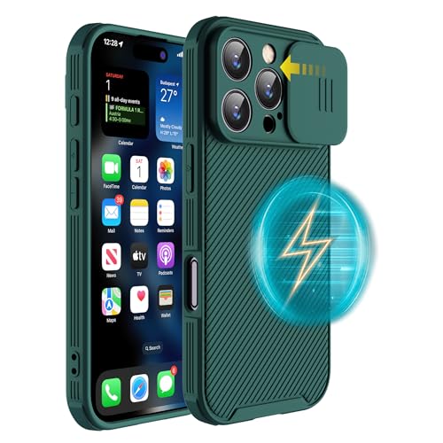 Hitaoyou für iPhone 16 Pro Max Hülle Kompatibel mit Magsafe, iPhone 16 Pro Max Hülle mit Kameraabdeckung, stoßfeste, robuste magnetische Handyhülle in Militärqualität für iPhone 16 Pro Max von Hitaoyou