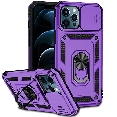 Hitaoyou iPhone 12 Pro Max Hülle mit Kameraabdeckung & Ständer, Schiebeobjektivschutz + 360° drehbarer Ringständer, schlagfest, stoßfest, Stoßschutz, Hüllen für iPhone 12 pro max 6,7 Zoll Hitaoyou iPhone 12 Pro Max Hülle mit Kameraabdeckung & Ständer, Schiebeobjektivschutz + 360° drehbarer Ringständer, schlagfest, stoßfest, Stoßschutz, Hüllen für iPhone 12 pro max 6,7 Zoll von Hitaoyou