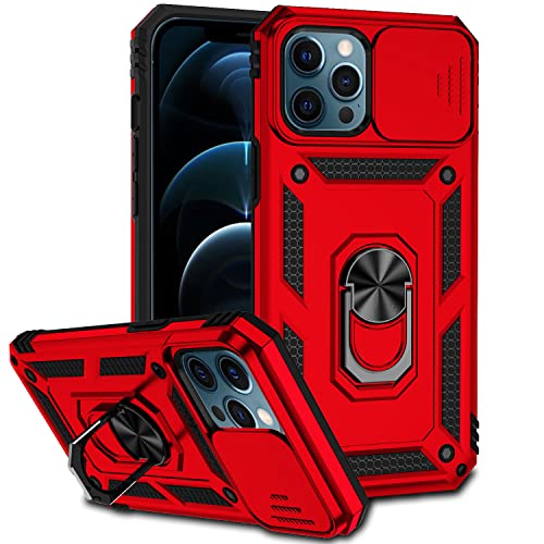 Hitaoyou iPhone 12 Pro Max Hülle mit Kameraabdeckung & Ständer, Schiebeobjektivschutz + 360° drehbarer Ringständer, schlagfest, stoßfest, Stoßschutz, Hüllen für iPhone 12 pro max 6,7 Zoll Hitaoyou iPhone 12 Pro Max Hülle mit Kameraabdeckung & Ständer, Schiebeobjektivschutz + 360° drehbarer Ringständer, schlagfest, stoßfest, Stoßschutz, Hüllen für iPhone 12 pro max 6,7 Zoll von Hitaoyou