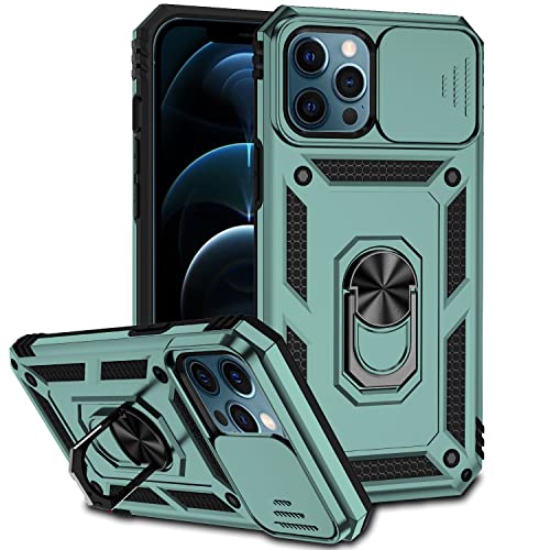 Hitaoyou iPhone 12 Pro Max Hülle mit Kameraabdeckung & Ständer, Schiebeobjektivschutz + 360° drehbarer Ringständer, schlagfest, stoßfest, Stoßschutz, Hüllen für iPhone 12 pro max 6,7 Zoll Hitaoyou iPhone 12 Pro Max Hülle mit Kameraabdeckung & Ständer, Schiebeobjektivschutz + 360° drehbarer Ringständer, schlagfest, stoßfest, Stoßschutz, Hüllen für iPhone 12 pro max 6,7 Zoll von Hitaoyou