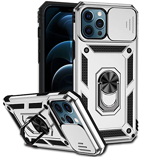 Hitaoyou iPhone 12 Pro Max Hülle mit Kameraabdeckung & Ständer, Schiebeobjektivschutz + 360° drehbarer Ringständer, schlagfest, stoßfest, Stoßschutz, Hüllen für iPhone 12 pro max 6,7 Zoll Hitaoyou iPhone 12 Pro Max Hülle mit Kameraabdeckung & Ständer, Schiebeobjektivschutz + 360° drehbarer Ringständer, schlagfest, stoßfest, Stoßschutz, Hüllen für iPhone 12 pro max 6,7 Zoll von Hitaoyou
