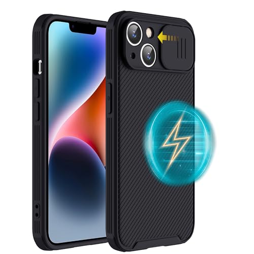 Hitaoyou iPhone 13 Hülle Magsafe, iPhone 13 Hülle mit Kameraabdeckung [Magsafe Ladegerät unterstützen], Schlanke Magsafe Hülle für iPhone 13 Hülle mit Slide Lens Cover iPhone 13 Hülle für Damen von Hitaoyou