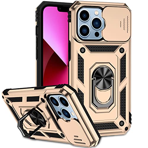Hitaoyou iPhone 13 Pro Hülle mit Ständer, Magnetisch, Militärqualität, Gold, Camouflage, TPU+PC, Flip Case Hitaoyou iPhone 13 Pro Hülle mit Ständer, Magnetisch, Militärqualität, Gold, Camouflage, TPU+PC, Flip Case von Hitaoyou